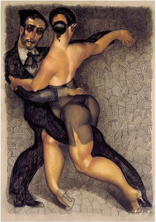 Passion Tango painting - Juarez Machado Passion Tango art painting